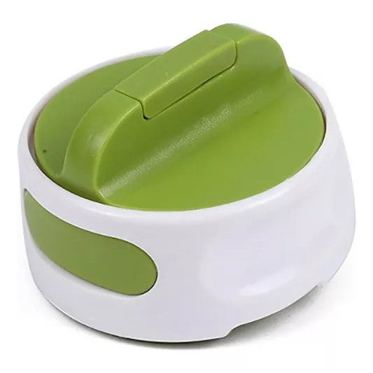 Desfacator Manual de Conserve si Sticle, Mecanism Rotund Ergonomic cu Buton Eliberare, ABS si Otel Inoxidabil, 6.8 x 4.8 cm, Verde/Alb