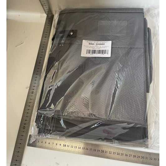Cutie Depozitare Pantofi, Organizator Pliabil cu Capac Transparent și Fermoar Bidirecțional, Panză Oxford și Polipropilenă, cu Mânere și Suport Etichetă, 53 x 42 x 33 cm, Gri