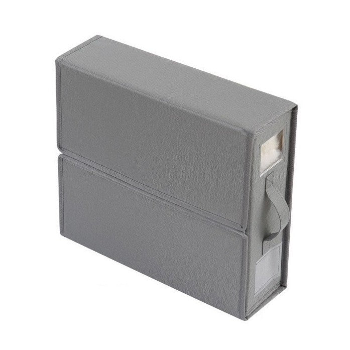 Cutie Depozitare Lenjerii De Pat, Organizator Pliabil Cu Fereastra Vizibila Si Fermoar, Panza Oxford Si PP, 18L, 38x33x12 cm, Gri