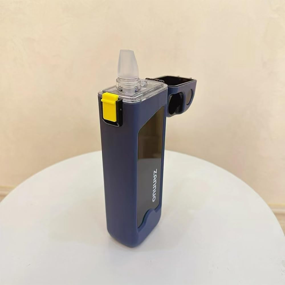 Sticla de Apa pentru Sport cu Pai si Capac, Sistem de Blocare Anti-Scurgere si Snur de Transport, Policarbonat, 350 ml, Albastru