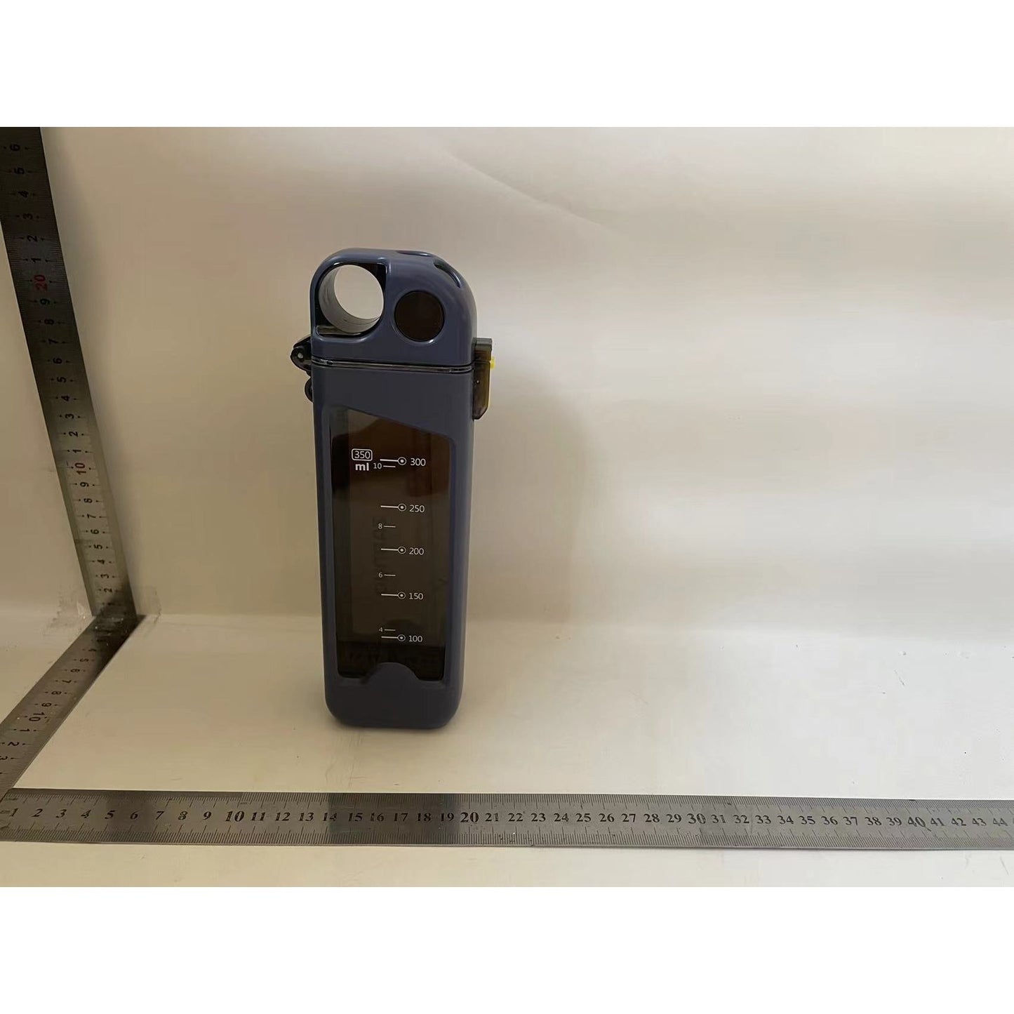 Sticla de Apa pentru Sport cu Pai si Capac, Sistem de Blocare Anti-Scurgere si Snur de Transport, Policarbonat, 350 ml, Albastru