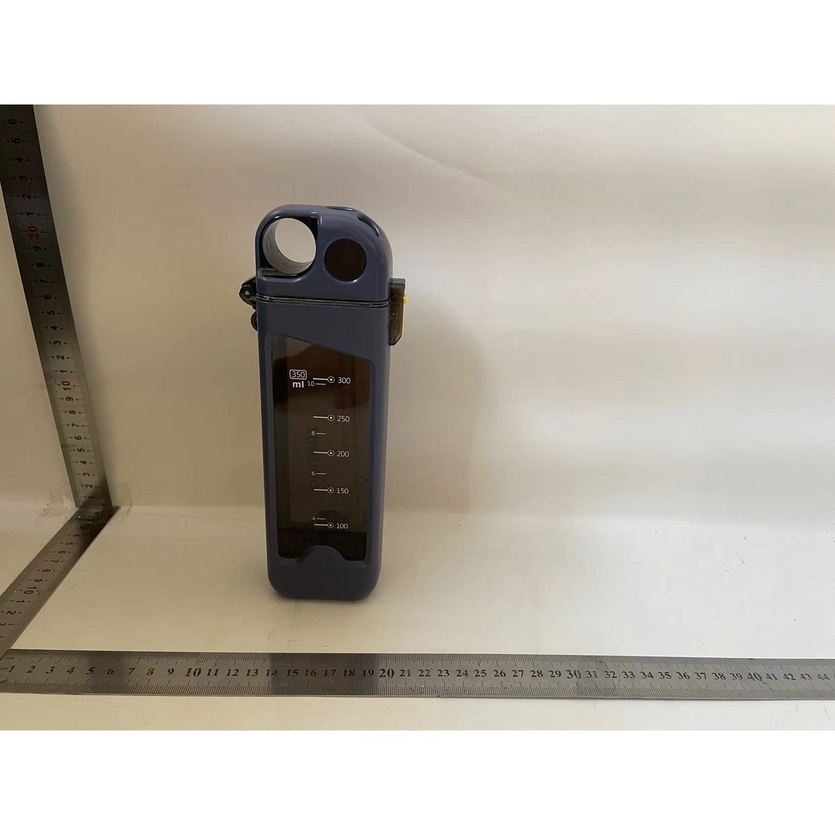 Sticla de Apa pentru Sport cu Pai si Capac, Sistem de Blocare Anti-Scurgere si Snur de Transport, Policarbonat, 350 ml, Albastru