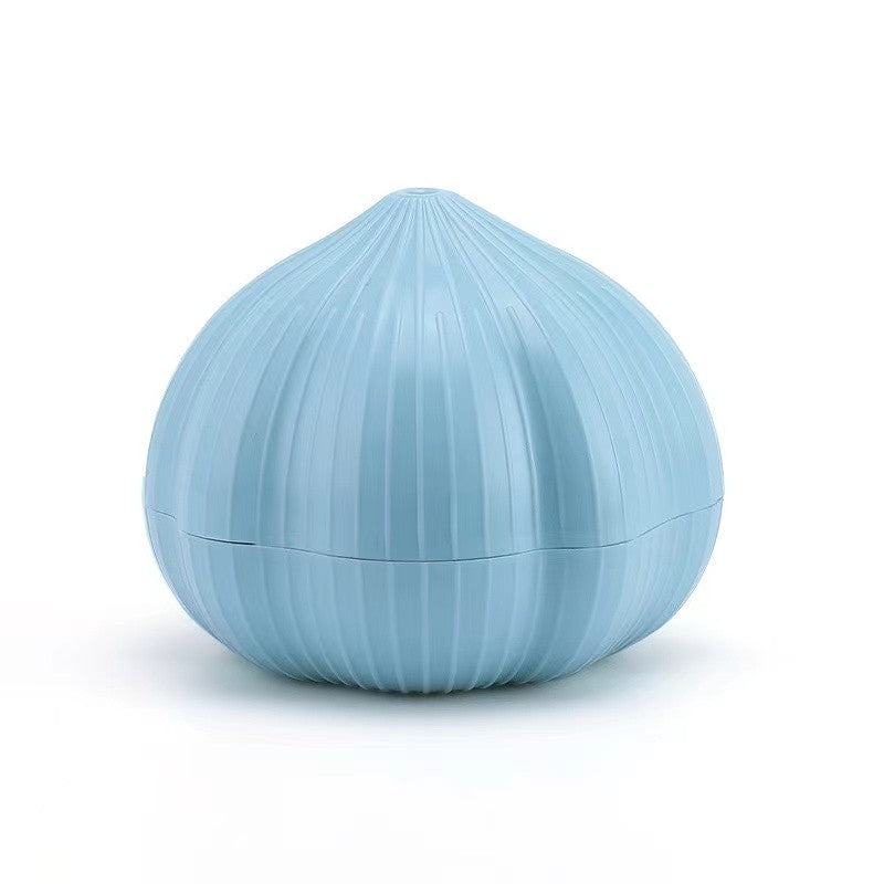 Presa Manuala pentru Usturoi si Mini Tocator Legume, Design Rotativ Compact, Plastic Rezistent, 7 x 7.5 cm, Albastru Deschis