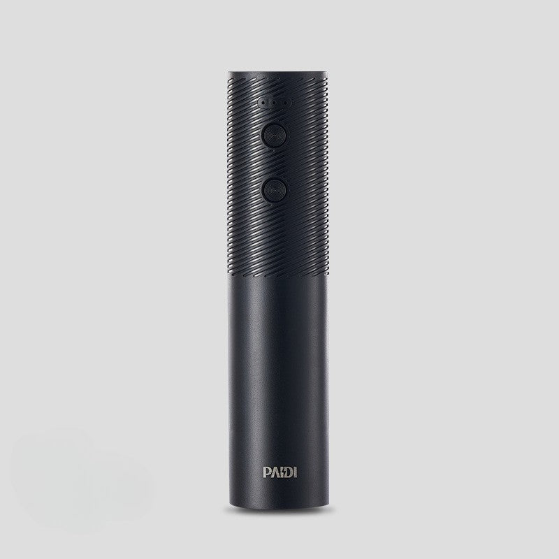 Tirbuson Electric Pentru Sticle de Vin, Deschizator Automat Reincarcabil USB, Baterie 500 mAh, Motor 20W, ABS, 20 x 4.6 cm, Negru