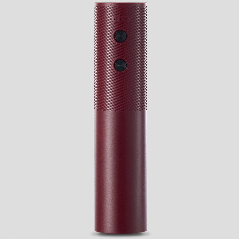 Tirbuson Electric pentru Vin, Deschizator Automat de Sticle, Reincarcabil prin USB, Material ABS si Otel Inoxidabil, 20 x 4.6 cm, Rosu