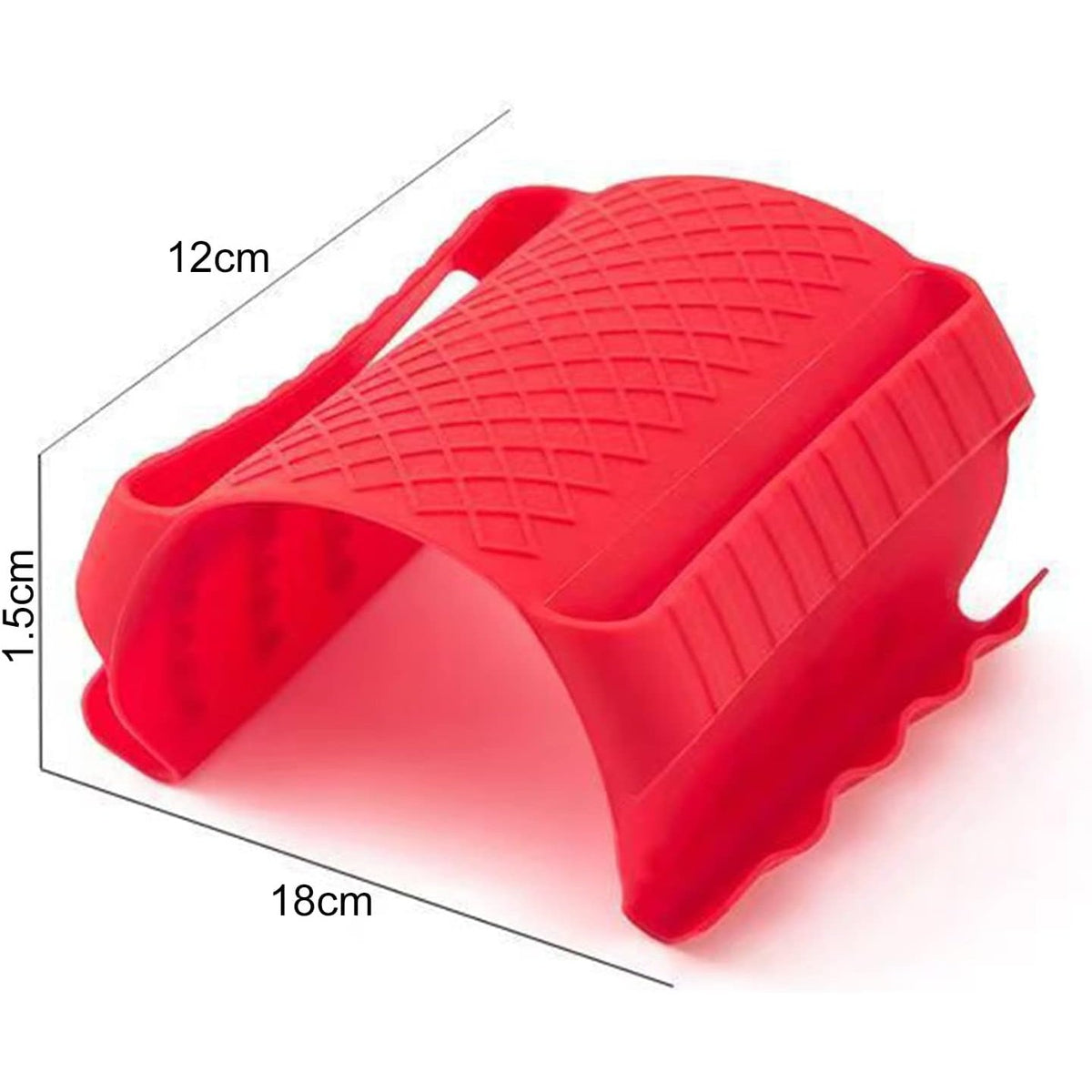 Suport de Silicon Multifunctional pentru Vase Fierbinti, Manusa Termoizolanta Anti-alunecare, Protectie Termica Oale si Cuptor, 18x12x1.5 cm, Rosu