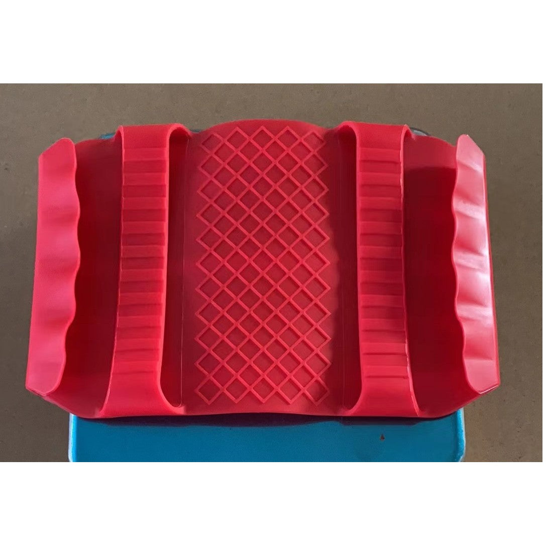 Suport de Silicon Multifunctional pentru Vase Fierbinti, Manusa Termoizolanta Anti-alunecare, Protectie Termica Oale si Cuptor, 18x12x1.5 cm, Rosu