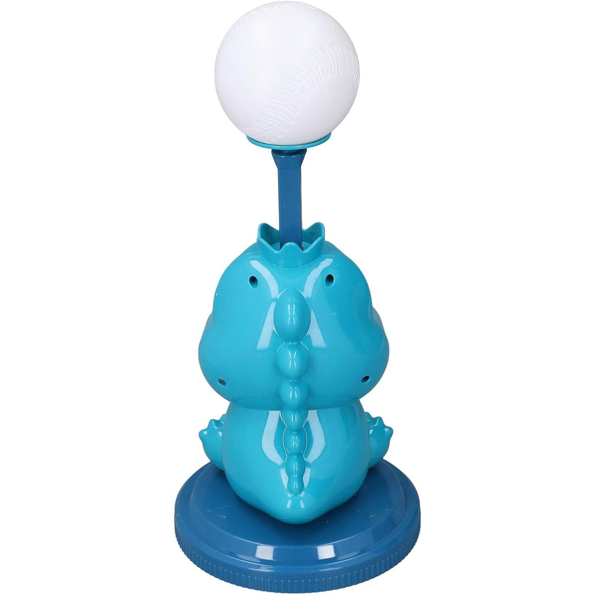 Set Baseball pentru Copii cu Lansator Dinozaur, Bata Telescopica de 57 cm, 3 Mingi Incluse, Plastic Rezistent, 5 Piese, Verde/Albastru