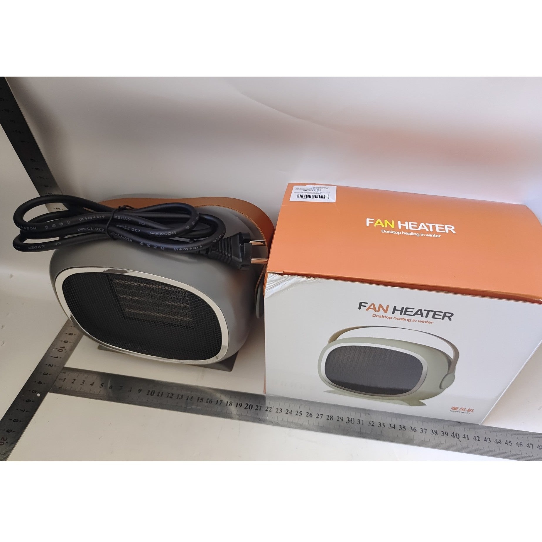 Aeroterma Electrica Portabila, Incalzire Ceramica PTC, Design Casca Astronaut, Protectie Rasturnare si Supraincalzire, ABS, 700/1200W, 220V, Gri, 21 x 16 x 11 cm