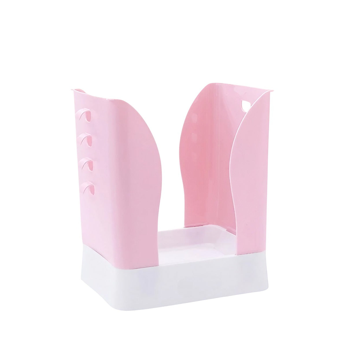 Cos de Gunoi Extensibil, Recipient Pliabil si Reglabil pentru Bucatarie, Baie sau Birou, Material Plastic Rezistent, 21x25x17 cm, Roz/Alb