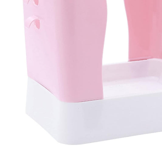 Cos de Gunoi Extensibil, Recipient Pliabil si Reglabil pentru Bucatarie, Baie sau Birou, Material Plastic Rezistent, 21x25x17 cm, Roz/Alb