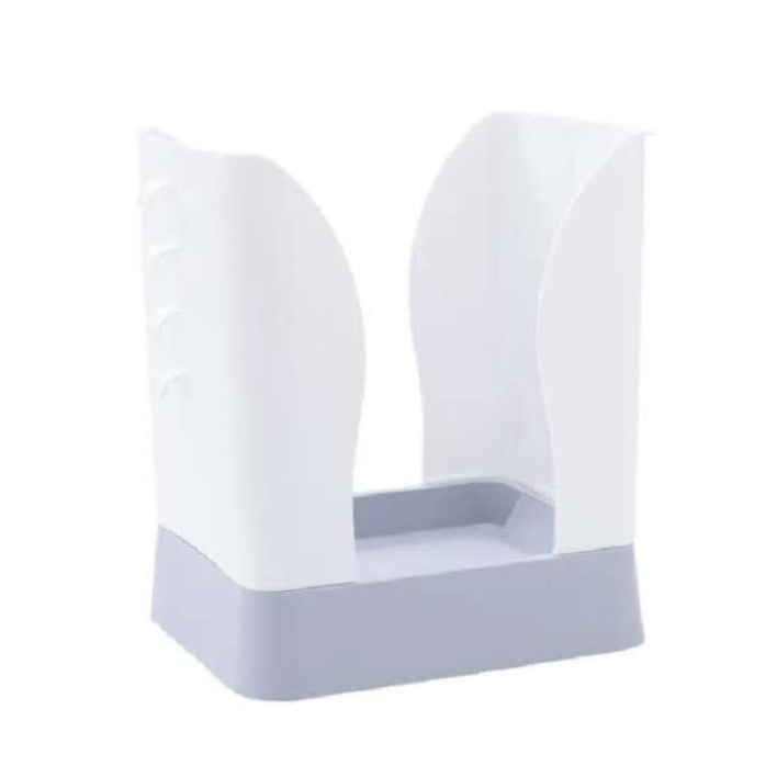 Cos de Gunoi Extensibil, Recipient Pliabil pentru Bucatarie si Baie, Plastic Durabil, Design Reglabil si Compact, 21x25x17 cm, Alb/Gri