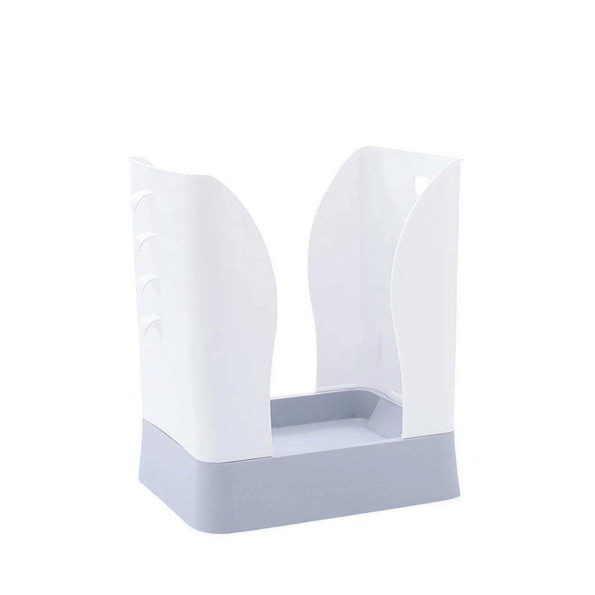 Cos de Gunoi Extensibil, Recipient Pliabil pentru Bucatarie si Baie, Plastic Durabil, Design Reglabil si Compact, 21x25x17 cm, Alb/Gri