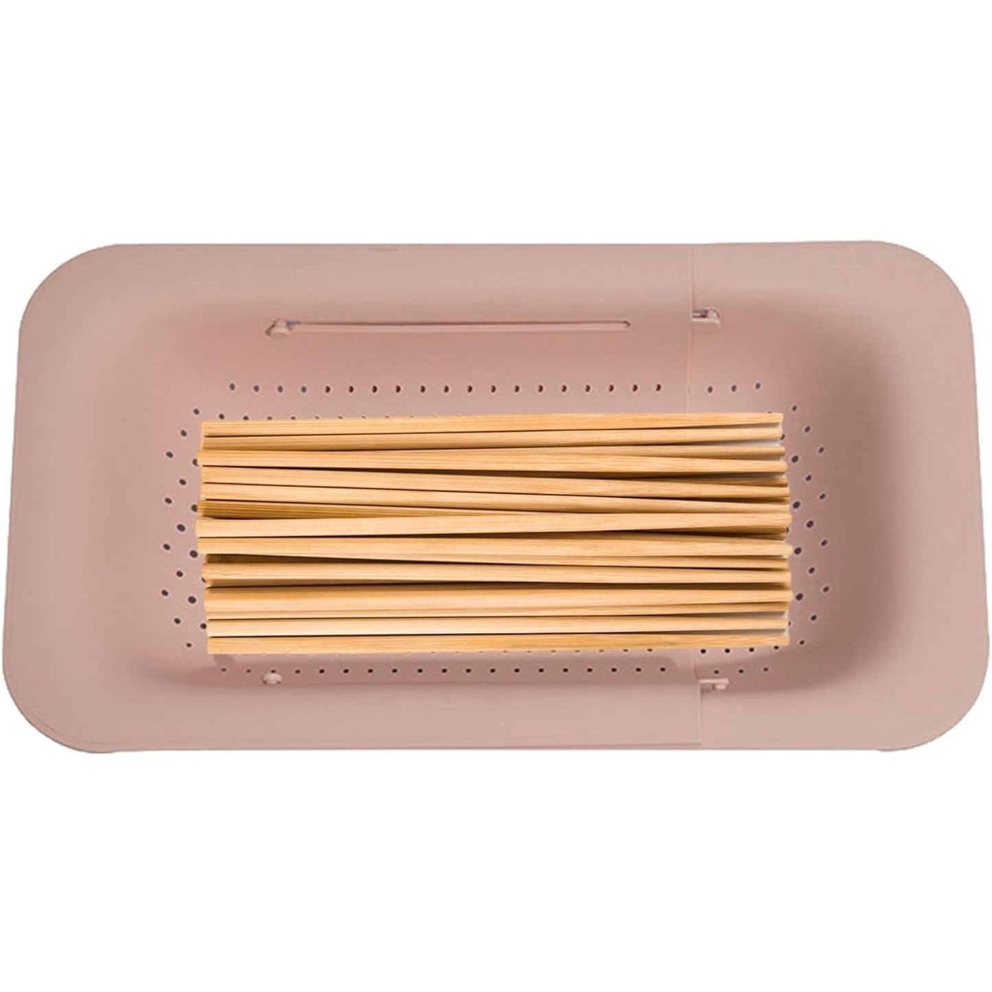 Cos Telescopic pentru Scurgere Chiuveta Bucatarie, Organizator Reglabil Legume si Fructe, Plastic PP, 36-49 cm, Roz