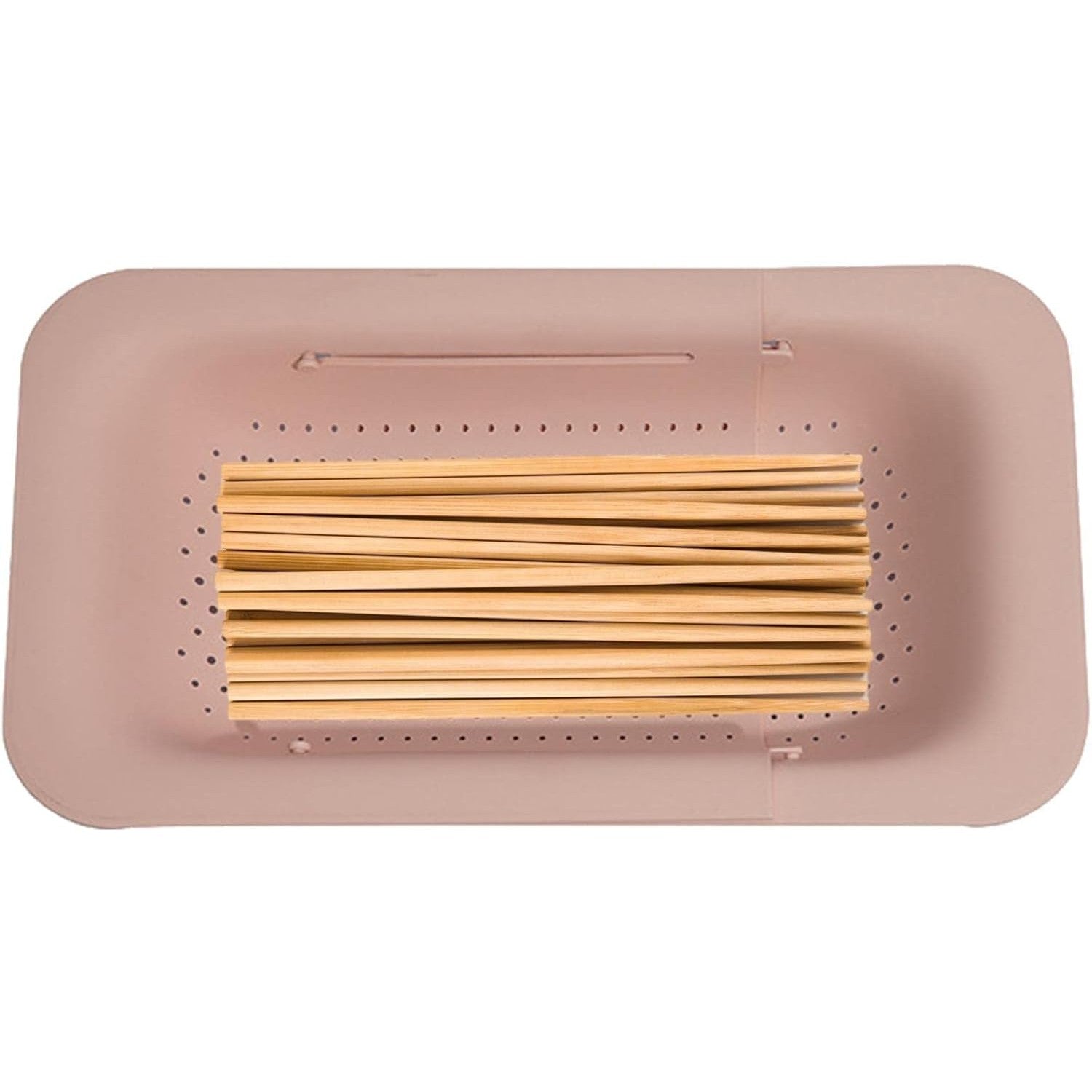 Cos Telescopic pentru Scurgere Chiuveta Bucatarie, Organizator Reglabil Legume si Fructe, Plastic PP, 36-49 cm, Roz