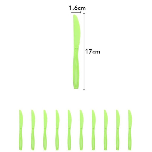Set 10 Cutite de Unica Folosinta Dino Park, Tacamuri Tematice pentru Petrecere Copii, Plastic Rezistent, 17 x 1.6 cm, Verde