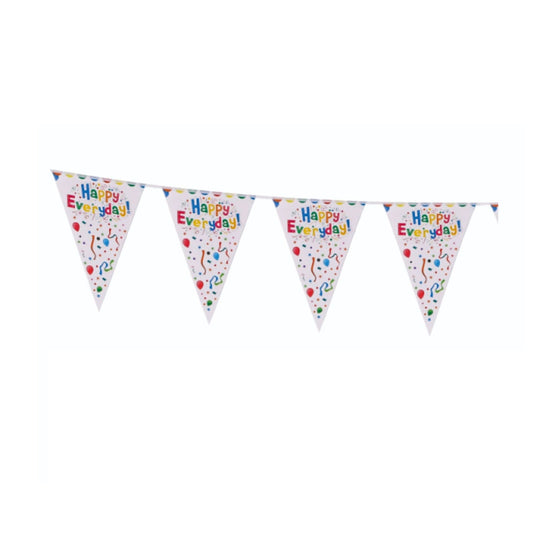 Banner Happy Birthday Happy Everyday, Ghirlanda Stegulete Aniversare, Hartie, Multicolor, 10 Bucati, 33 x 24 cm