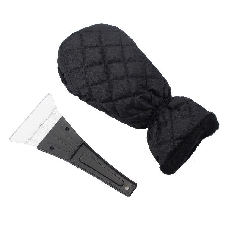Racleta Gheata Cu Manusa Impermeabila, Izolatie Termica Bumbac si Plus, Manseta Elastica, 31 x 15 cm, Negru