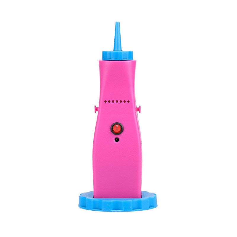 Pompă Electrică pentru Umflat Baloane, cu Acumulator Reîncărcabil, Portabilă, Autonomie 3-4h, Putere 380W, Plastic PP, Roz