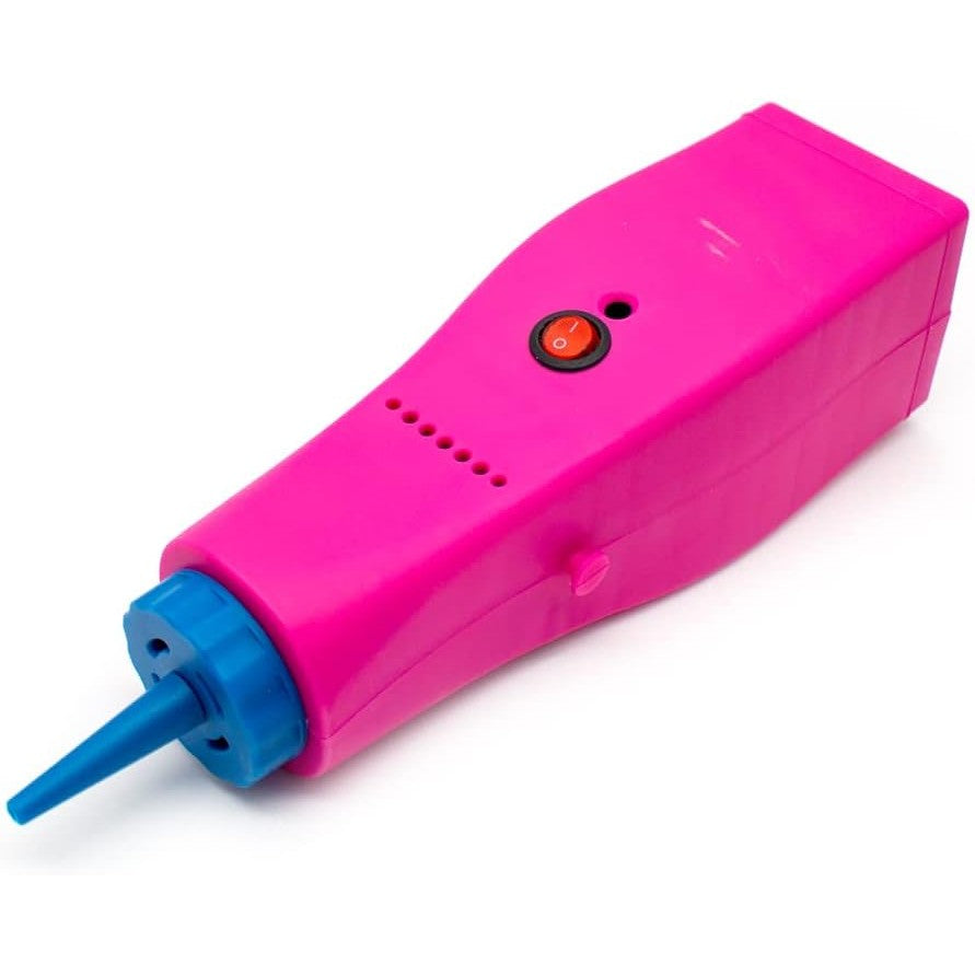 Pompă Electrică pentru Umflat Baloane, cu Acumulator Reîncărcabil, Portabilă, Autonomie 3-4h, Putere 380W, Plastic PP, Roz