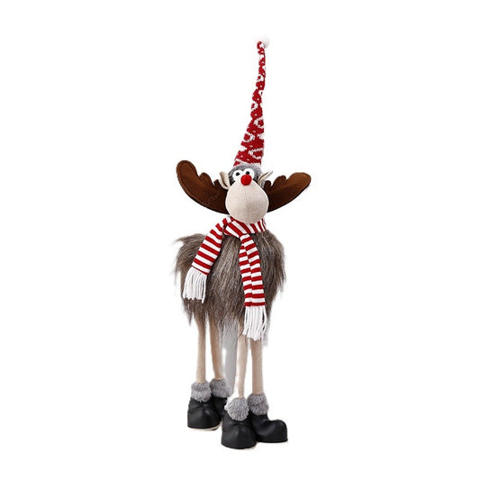 Figurină Decorativă de Crăciun, Ren 3D pentru Interior și Vitrine, Pânză și Polistiren, 70 cm Înălțime, Multicolor