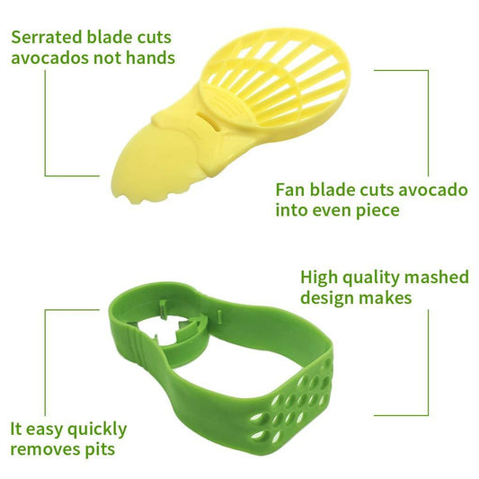 Recipient Depozitare Avocado 5în1, Cutie Etanșă pentru Frigider, Dispozitiv de Tăiat, Feliat și Curățat, Plastic Rezistent, 15x4.5x7 cm, Gri