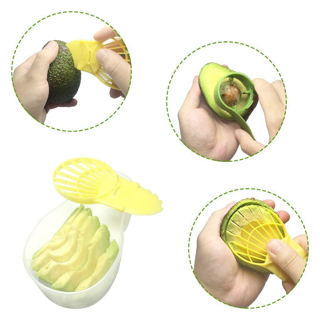 Recipient Depozitare Avocado 5în1, Cutie Etanșă pentru Frigider, Dispozitiv de Tăiat, Feliat și Curățat, Plastic Rezistent, 15x4.5x7 cm, Gri