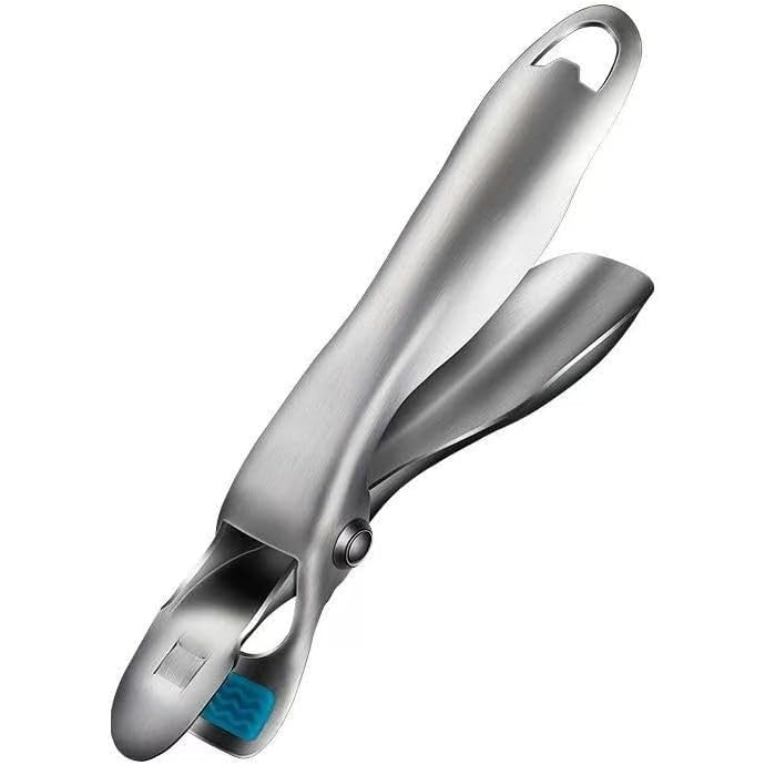 Clemă Pentru Boluri Și Vase Fierbinți, Mâner Anti-Alunecare Termorezistent, Oțel Inoxidabil Și Silicon, 19.5 x 3.2 cm, Gri