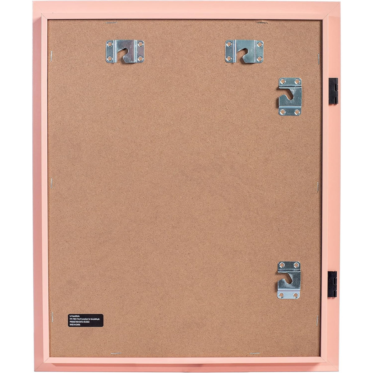 Rama Foto Pentru Desene si Picturi, Spatiu Depozitare si Inchidere Magnetica, Lemn MDF si Sticla Securizata, Format A4, 21x30 cm, Roz