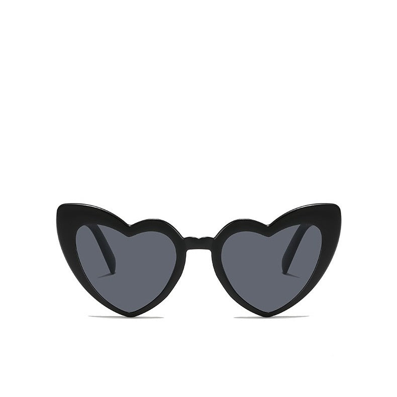 Ochelari de Soare in Forma de Inima pentru Petrecerea Burlacitelor, Protectie UV, Accesorii Nunta si Festival, Rama Plastic, 14.7x4.9x14.2 cm, Negru