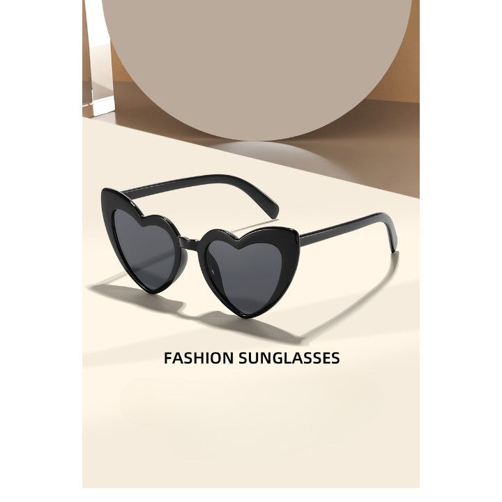 Ochelari de Soare in Forma de Inima pentru Petrecerea Burlacitelor, Protectie UV, Accesorii Nunta si Festival, Rama Plastic, 14.7x4.9x14.2 cm, Negru