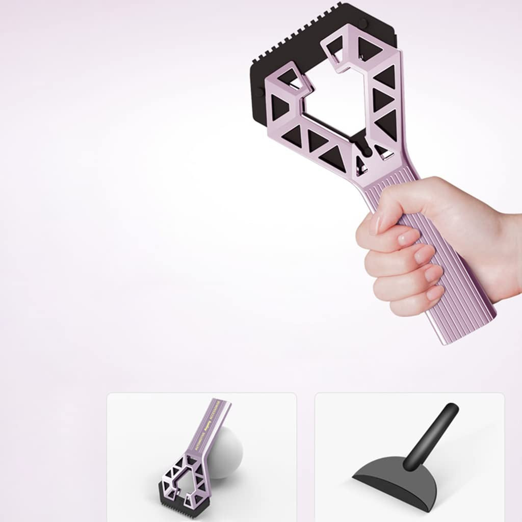 Racleta Auto pentru Zapada si Gheata, Doua Capete Interschimbabile, Maner Ergonomic Detasabil, Plastic Rezistent, 61x12.5 cm, Mov