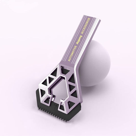 Racleta Auto pentru Zapada si Gheata, Doua Capete Interschimbabile, Maner Ergonomic Detasabil, Plastic Rezistent, 61x12.5 cm, Mov