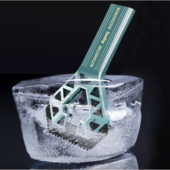 Racleta Auto pentru Zapada si Gheata, Capat Dublu, Maner Ergonomic Detasabil, Plastic Rezistent, 23.5x4.3 cm, Albastru