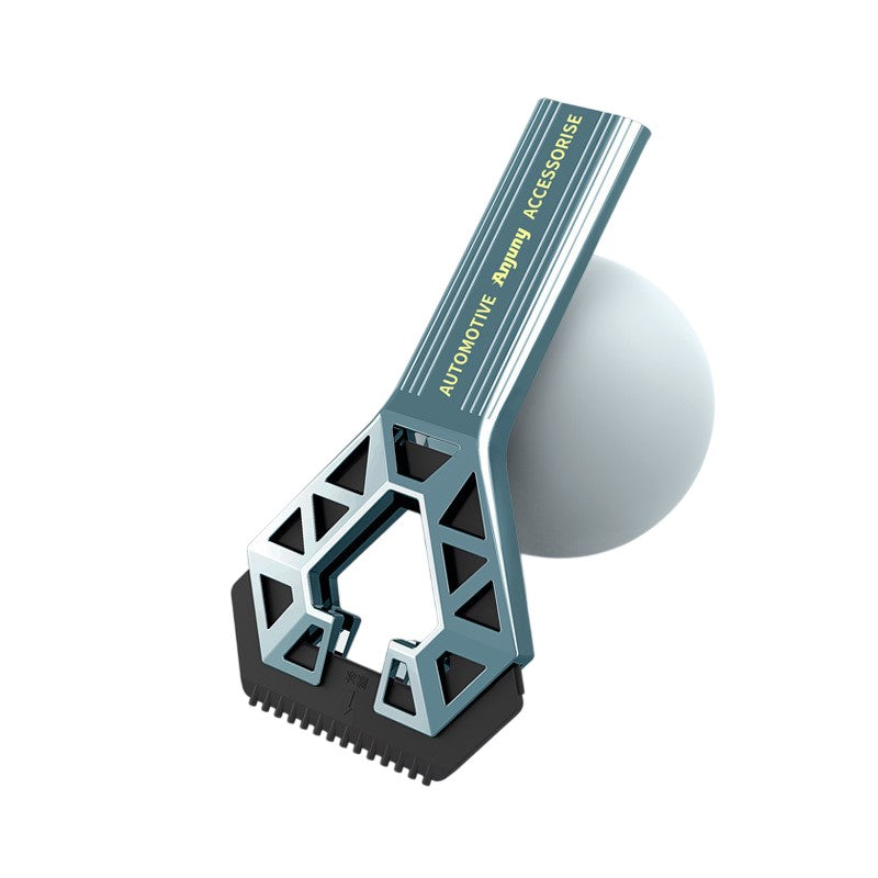 Racleta Auto pentru Zapada si Gheata, Capat Dublu, Maner Ergonomic Detasabil, Plastic Rezistent, 23.5x4.3 cm, Albastru