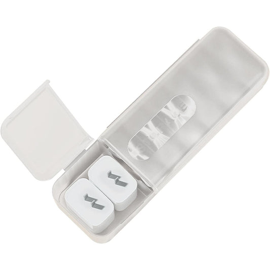Cutie Organizatoare pentru Cabluri si Accesorii, 7 Compartimente, Manager Cabluri Date si Incarcatoare, Plastic PP, 28 x 9 x 6 cm, Alb