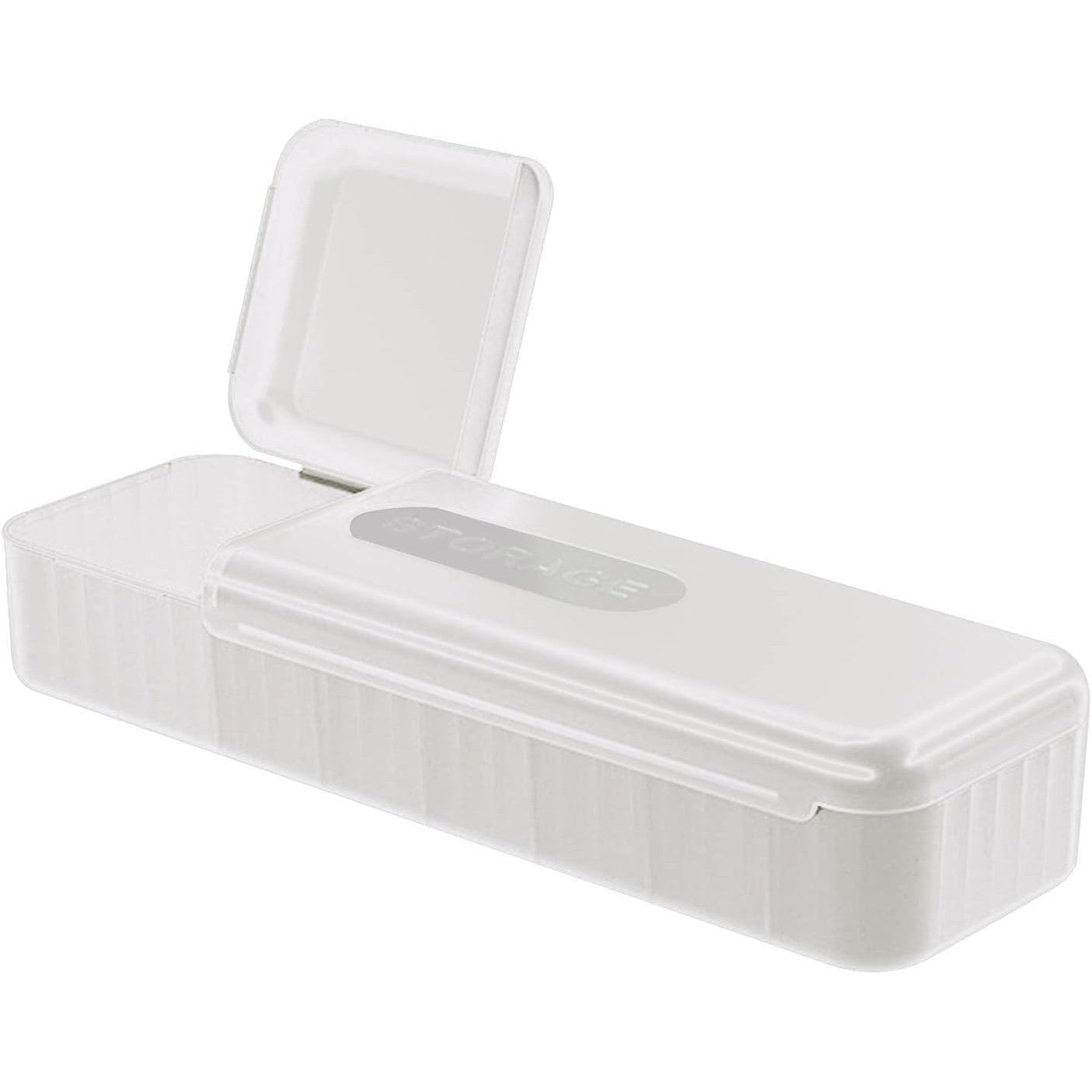 Cutie Organizatoare pentru Cabluri si Accesorii, 7 Compartimente, Manager Cabluri Date si Incarcatoare, Plastic PP, 28 x 9 x 6 cm, Alb