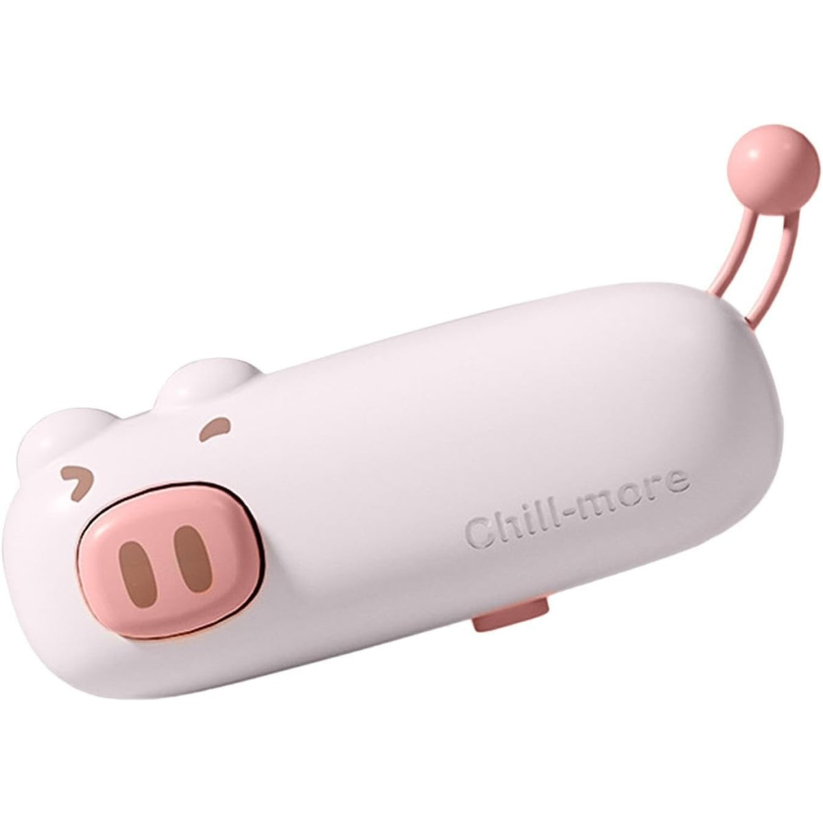 Aparat de Sigilat Pungi si Ambalaje, Mini Dispozitiv Portabil cu Sigilare Termica, Incarcare USB Tip C, Baza Magnetica, ABS si Silicon, 400 mAh, Model Porcusor, Roz, 10.2 x 3.7 x 4.3 cm