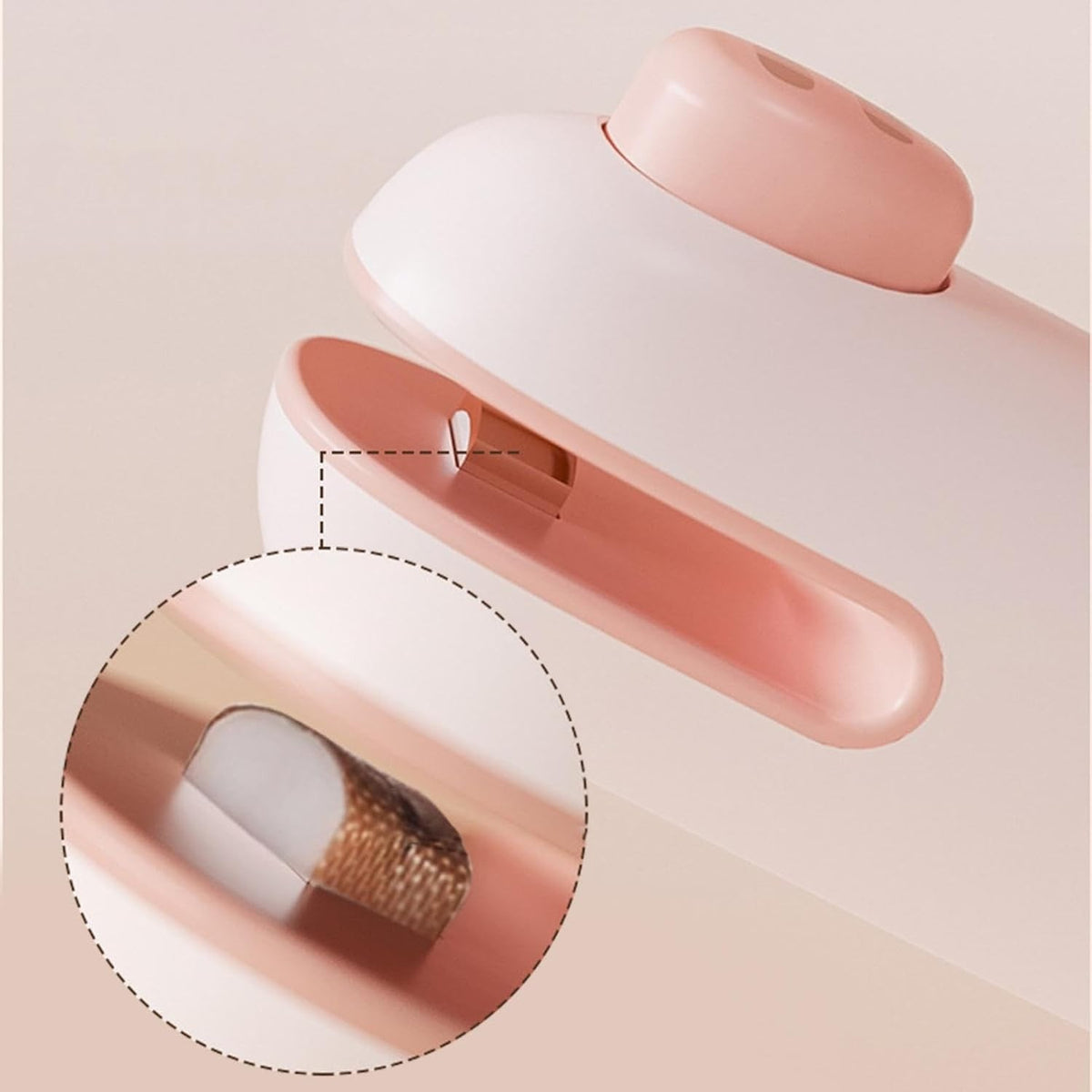Aparat de Sigilat Pungi si Ambalaje, Mini Dispozitiv Portabil cu Sigilare Termica, Incarcare USB Tip C, Baza Magnetica, ABS si Silicon, 400 mAh, Model Porcusor, Roz, 10.2 x 3.7 x 4.3 cm