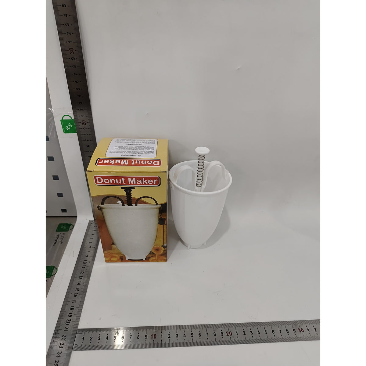 Dozator pentru Aluat si Forme de Gogosi, Dispozitiv Manual pentru Deserturi si Clatite, Plastic Rezistent, 18x10x10 cm, Alb