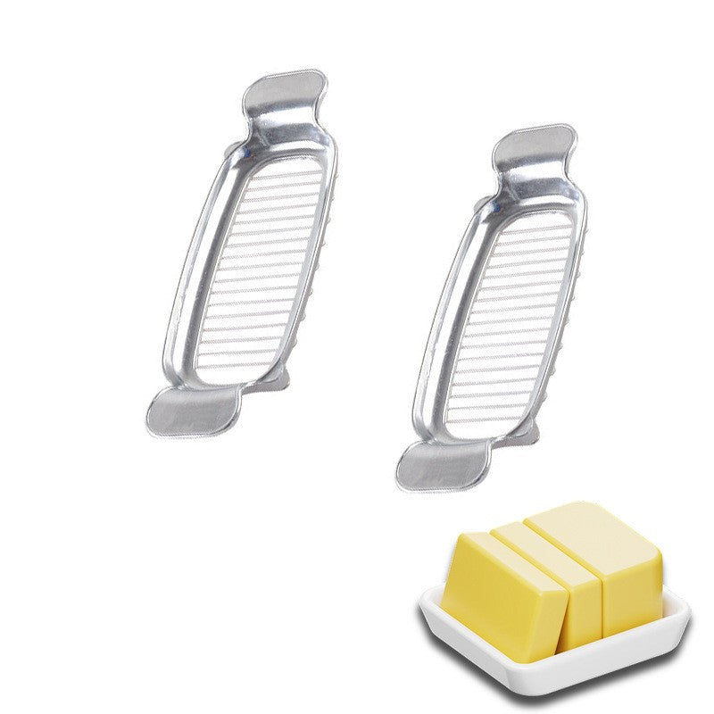 Feliator Alimente Multifunctional pentru Branza, Unt si Oua, Lame Otel Inoxidabil 304 si Corp Aluminiu, Finisaj Antiaderent, 19.5 x 6.5 x 2 cm, Argintiu