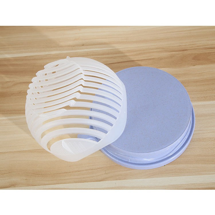 Bol Feliator pentru Salata, Castron Multifunctional pentru Spalat si Taiat Legume sau Fructe, Protectie Maini si Scurgere, Plastic, 21x18.5x11.5 cm, Mov