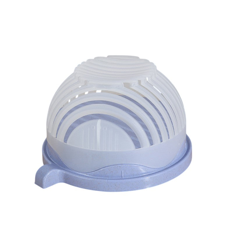 Bol Feliator pentru Salata, Castron Multifunctional pentru Spalat si Taiat Legume sau Fructe, Protectie Maini si Scurgere, Plastic, 21x18.5x11.5 cm, Mov