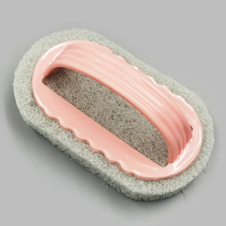 Perie Burete pentru Curățat cu Mâner Ergonomic, Abrazivă pentru Gresie, Baie și Bucătărie, Plastic și Spumă, Roz
