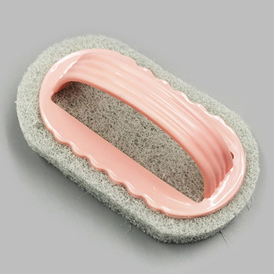 Perie Burete pentru Curățat cu Mâner Ergonomic, Abrazivă pentru Gresie, Baie și Bucătărie, Plastic și Spumă, Roz