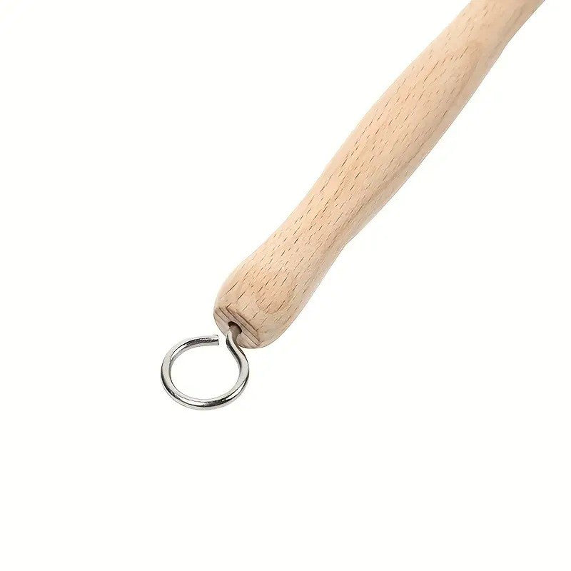 Perie de Curățat Vase și Alimente, Corp din Lemn de Fag cu Coadă Ergonomică, Peri Naturali din Sisal, Ecologică și Rezistentă, 24 x 5.8 cm, Crem
