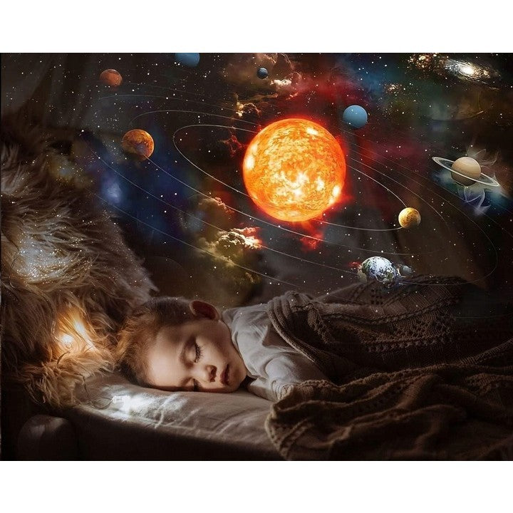 Lampa Proiector Galaxie HD, Proiector Stele si Constelatii cu Rotire 360 Grade, 13 Filme Incluse, Temporizator, Incarcare USB, 5W, Alb-Negru