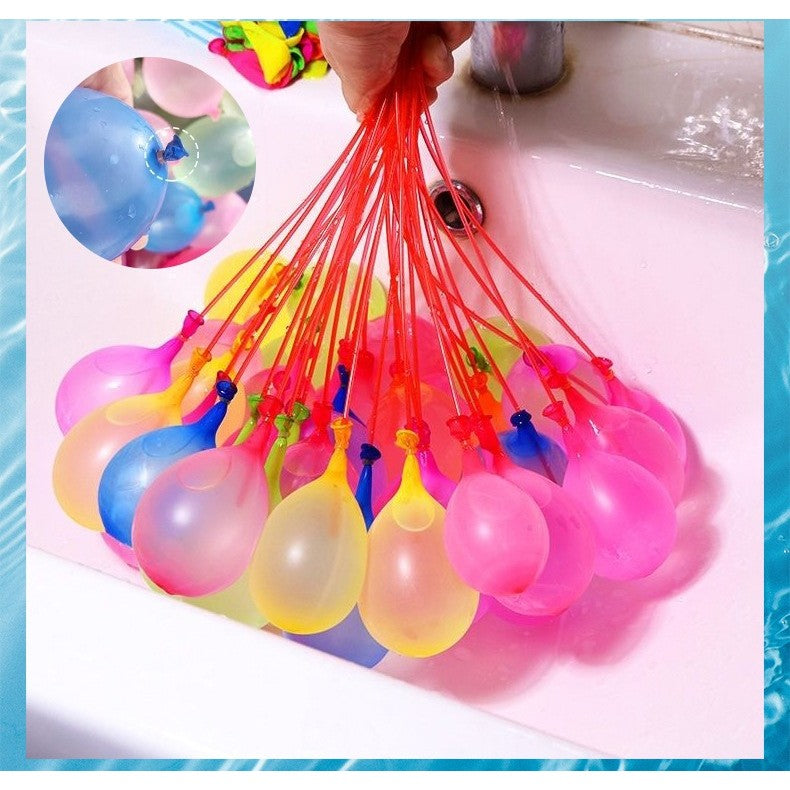 Aqua Party Set 111 Baloane de Apa cu Umplere Rapida si Auto-inchidere, Latex Rezistent, Multicolor, 10 cm, 3 Seturi