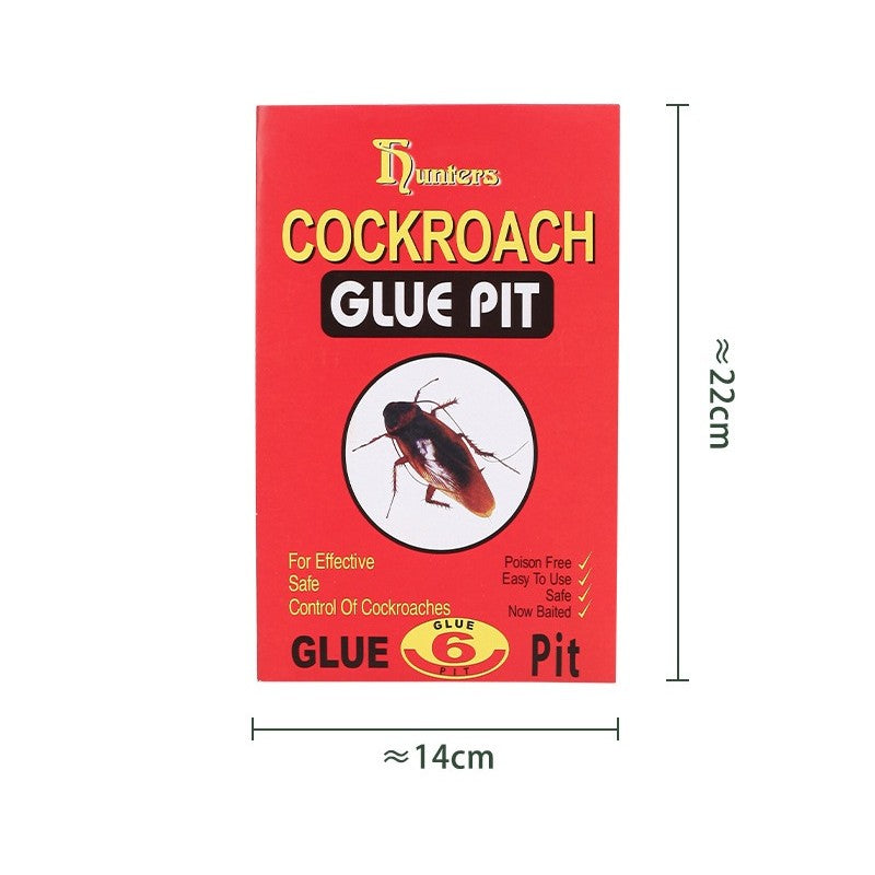 Capcana Adeziva pentru Gandaci si Insecte Taratoare, Tip Casuta cu Atractant Integrat, Non-Toxica fara Otrava, pentru Interior, Carton si Lipici, 22 x 14 cm, Rosu, Set 6 Bucati