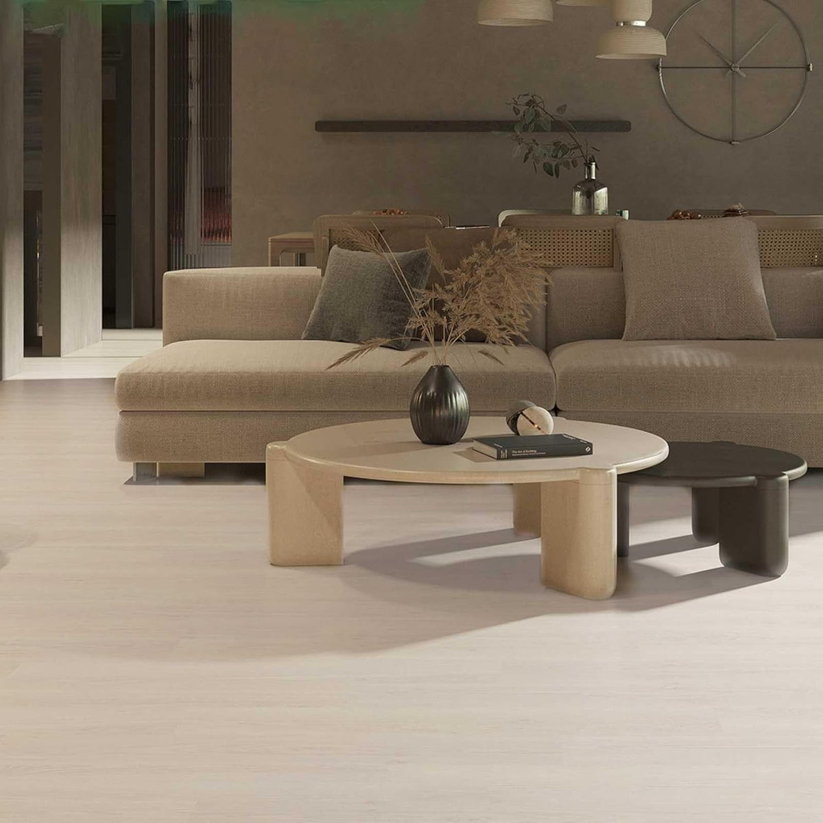 Set 36 Placi Autoadezive pentru Pardoseala, PVC Impermeabil si Ignifug, Grosime 1.5 mm, Suprafata 5 m2, 91.44 x 15.24 cm, Culoare Natur, Model 2